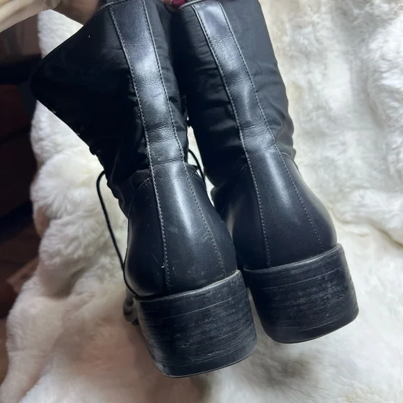 Prada Black Combat & Moto Boots - Picture 3 of 9